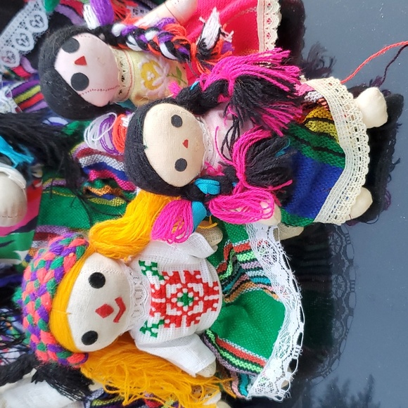 LeLe"  INC Mexican Handmade Traditional Rag Dolls A complete set large and smal - Picture 3 of 6